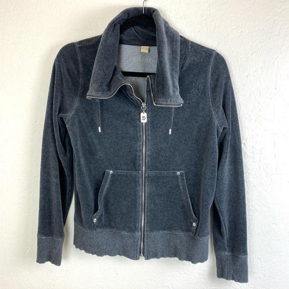Michael Kors Grey Velvet Jacket Small - Picture 1 of 6